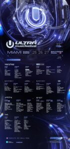 Daily line up Ultra Music Festival 2022