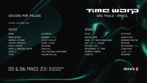 line up por dia, Time Warp Brasil 2023 (divulgação)