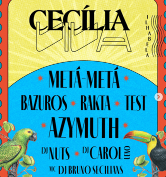 Festival Cecília Viva estreia em Ilhabela em 31 de janeiro com Metá Metá, Azymuth, DJ Nuts e outros nomes da música contemporânea.